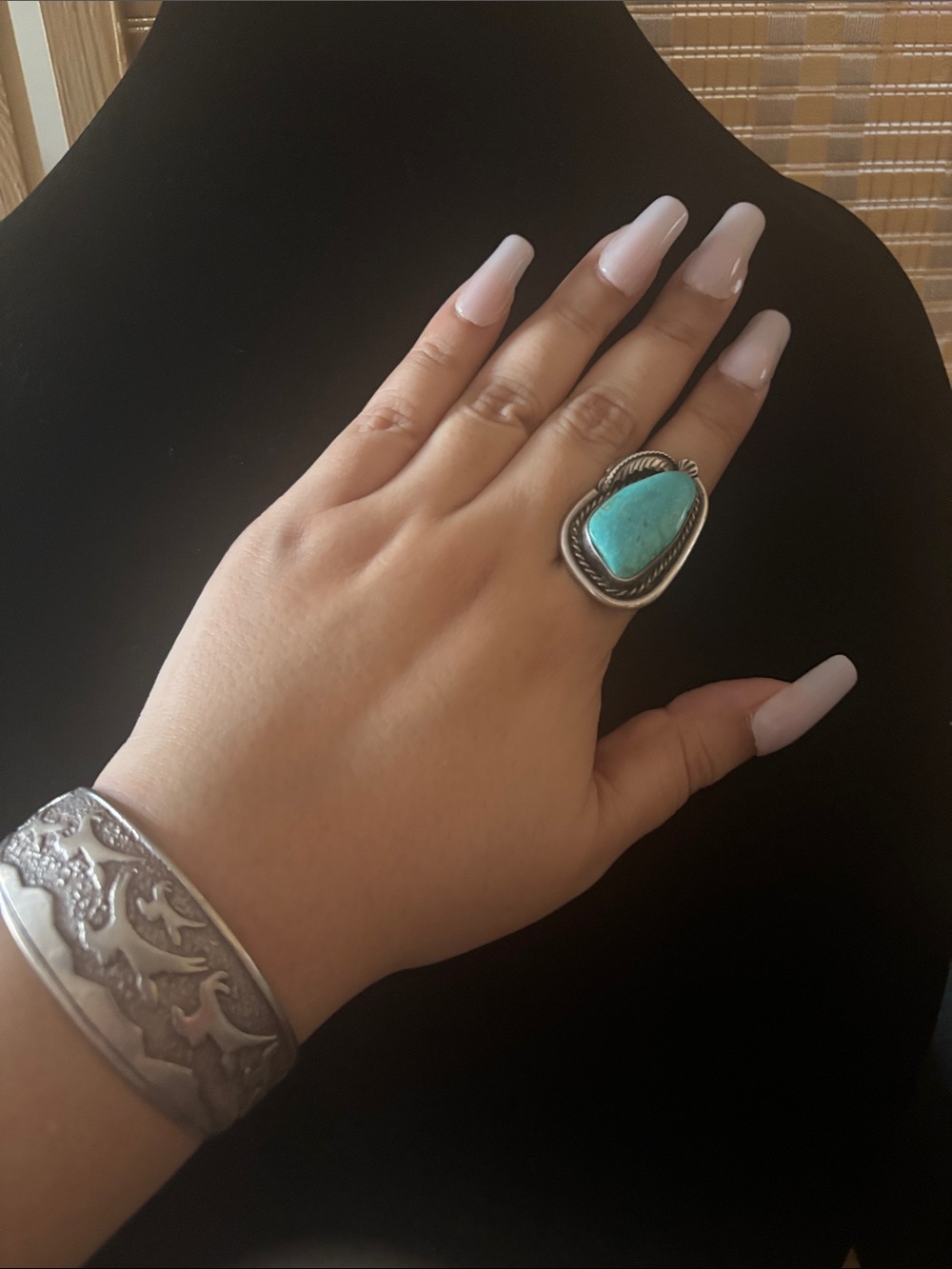 Turquoise Silver Statement Ring